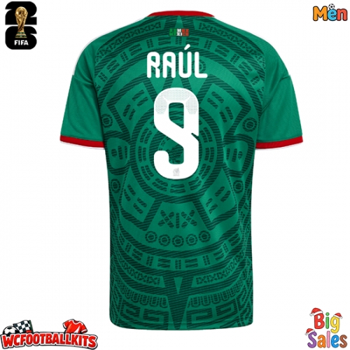 Mexico Raul Jimenez #9 Replica Home Stadium Shirt World Cup 2026 Short Sleeve